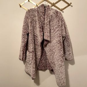 Plus Size Fuzzy Cardigan